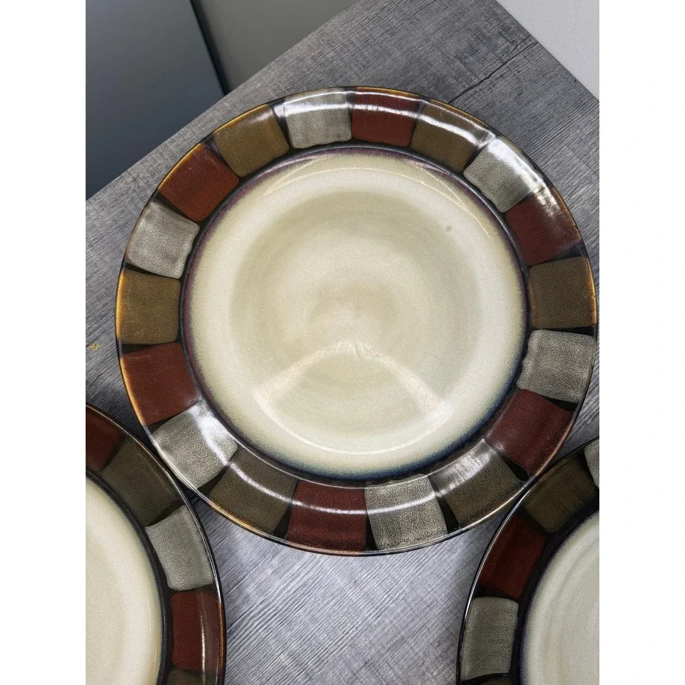 Pfaltzgraff Everyday Taos Dinner Plates Set of 6 Brown Tan Grey 11
